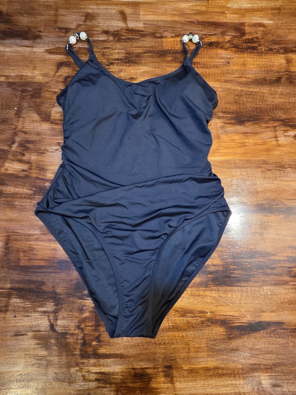 Betsey Johnson Women's Core One-Piece Swimsuit M Preppy Eclectic